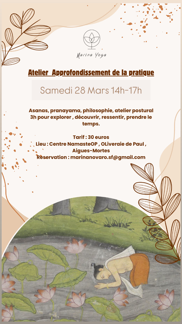 Atelier approfondissement yoga avec Marina Centre de bien être & développement personnel Centre de bien être & développement personnel