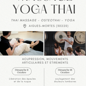 Ateliers de Massage Yoga Thaï animé par Cédric Centre de bien être & développement personnel Centre de bien être & développement personnel